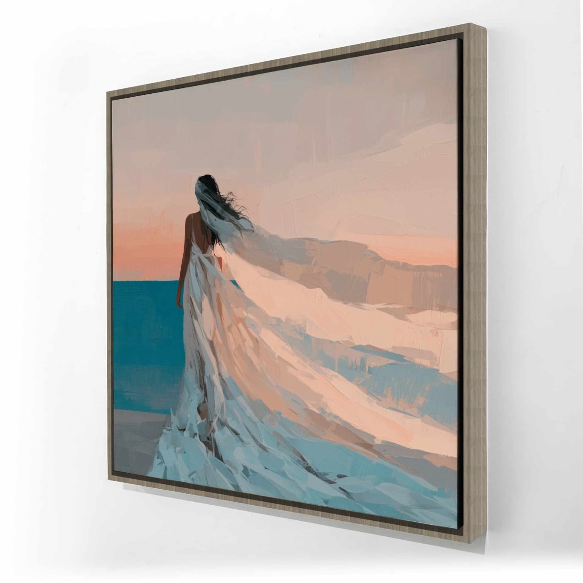C1FC24240WC4Y1 Whispers of the Breeze Framed Canvas for Home Decor Art - 24 x 24 in.