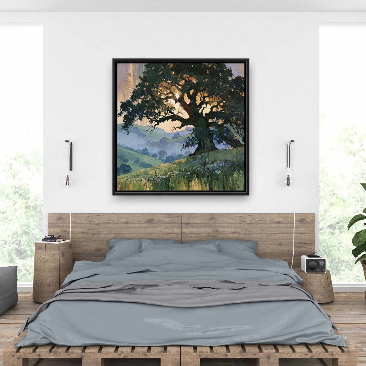 C1FC3636NEAR19 Whispers of the Oak Framed Canvas for Home Decor Art - 36 x 36 in.