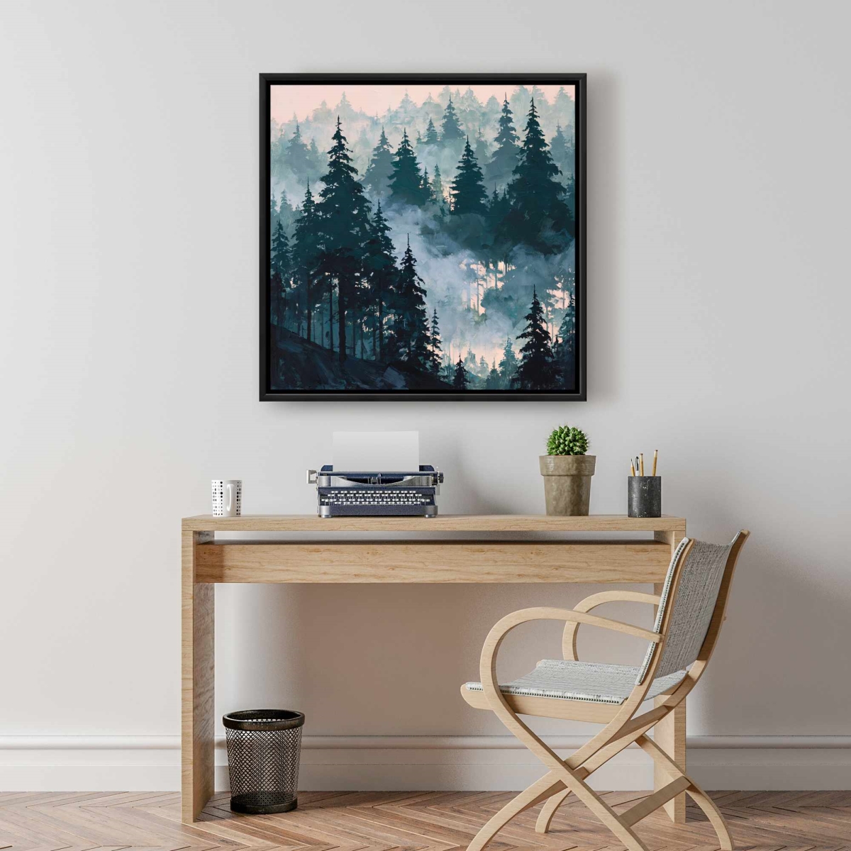 C1FC2424F6AR1N Whispers of the Pines Framed Canvas for Home Decor Art - 24 x 24 in.