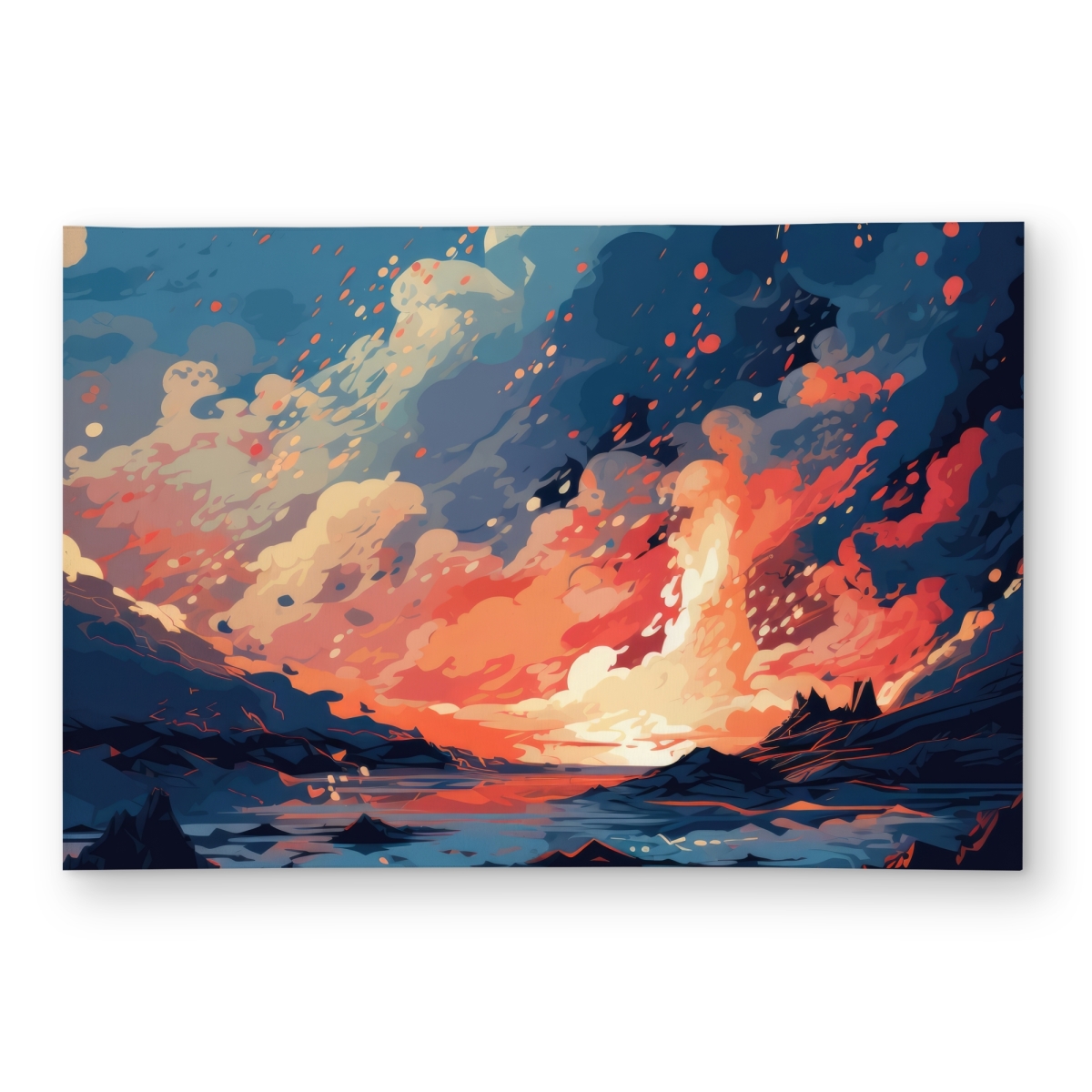 C1ROAR23C1GEMD 2 x 3 ft. Magma Does Not Wait - Blue Outdoor Rectangle Area Rug for Home Decor