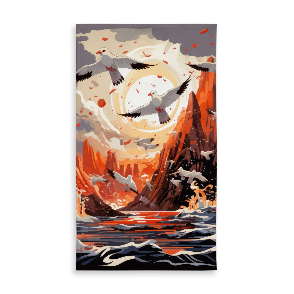 Picture of MWW C1TCLRGEJKX47G 58 x 102 in. The Escape White Indoor & Outdoor Tablecloth for Home Decor