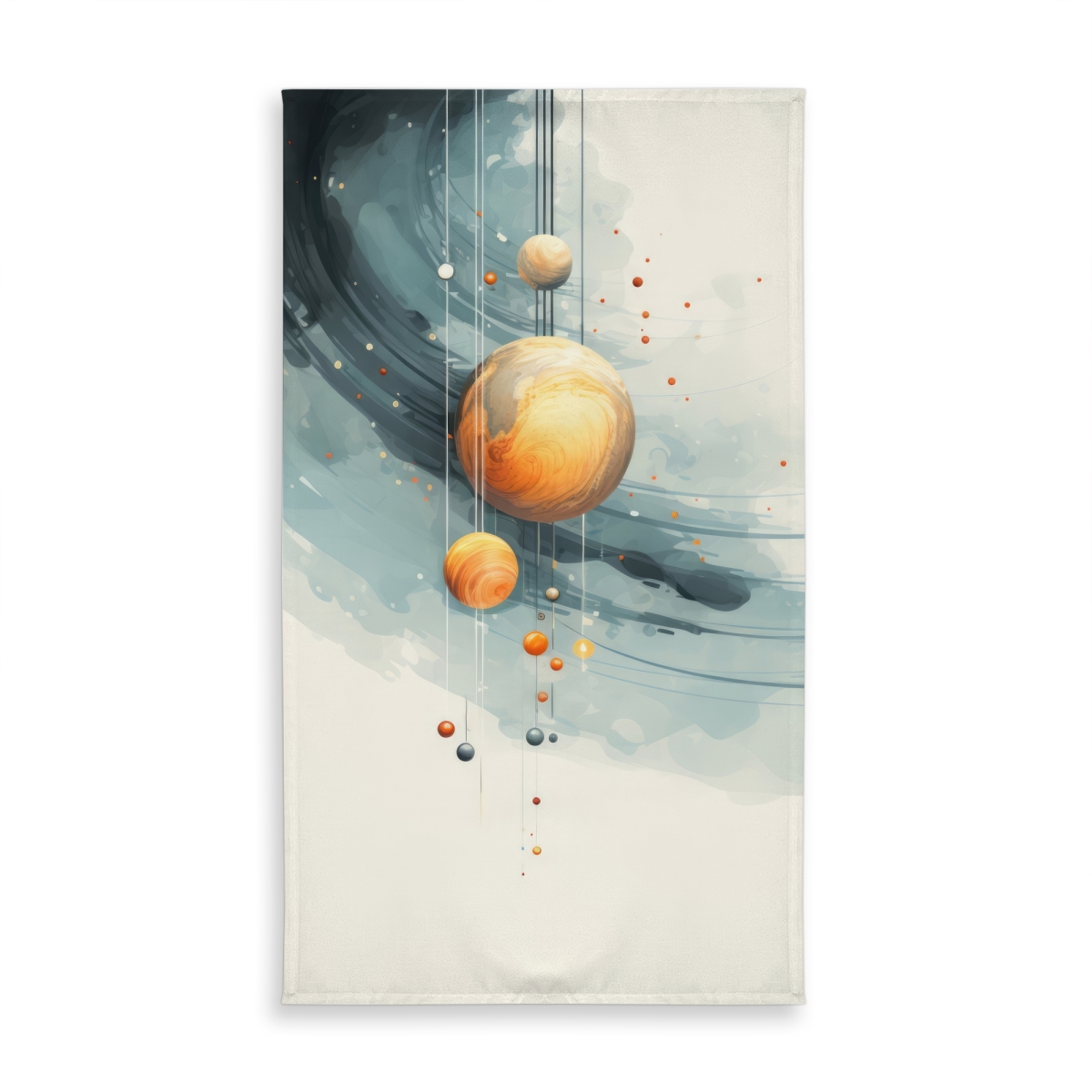 Picture of MWW C1TCLRGE2G4CTV 58 x 102 in. Hanging Planets Tablecloth - White Indoor & Outdoor Decor