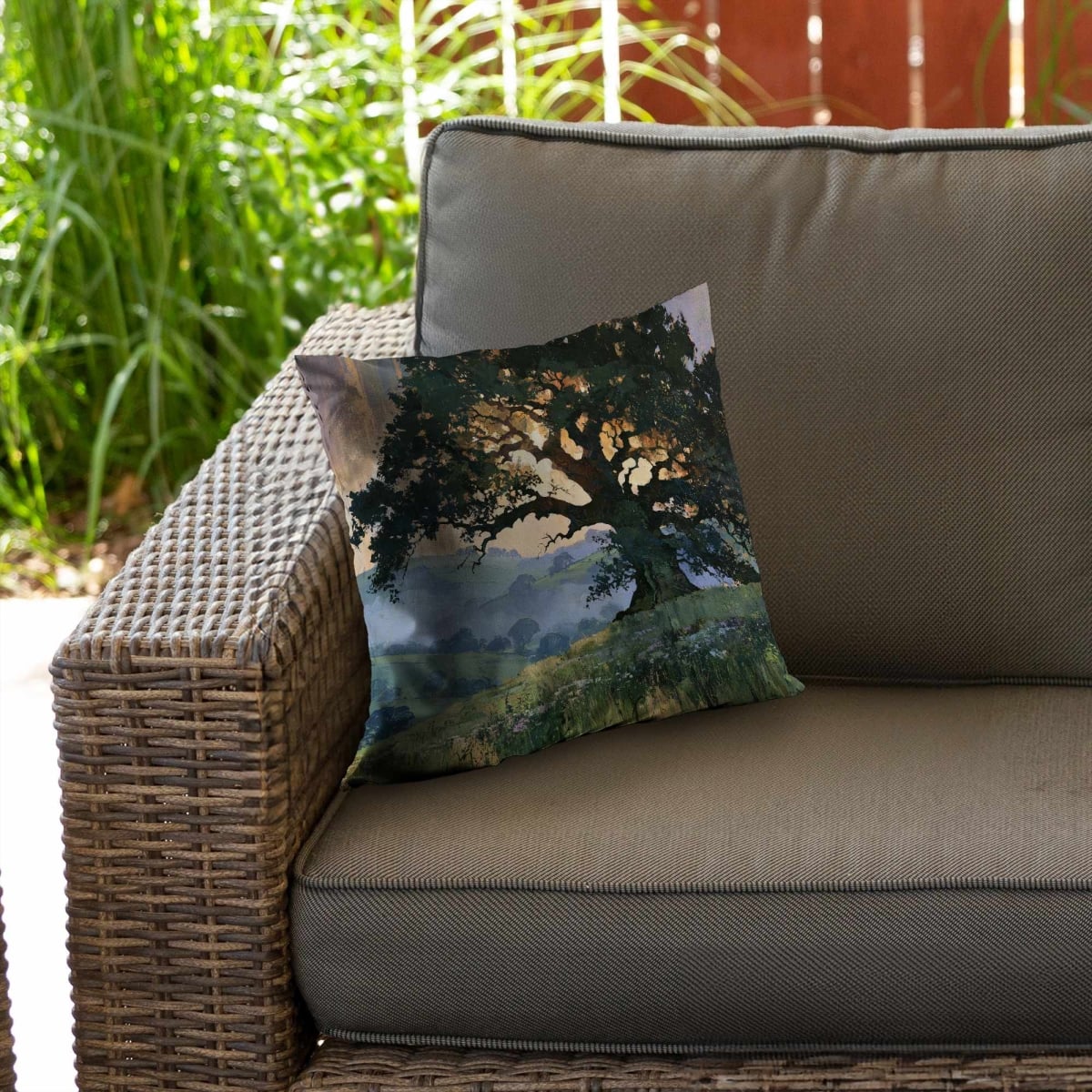 C1PO16163MKX3L Whispers of the Oak Outdoor Throw Pillow for Home Decor - 16 x 16 in.