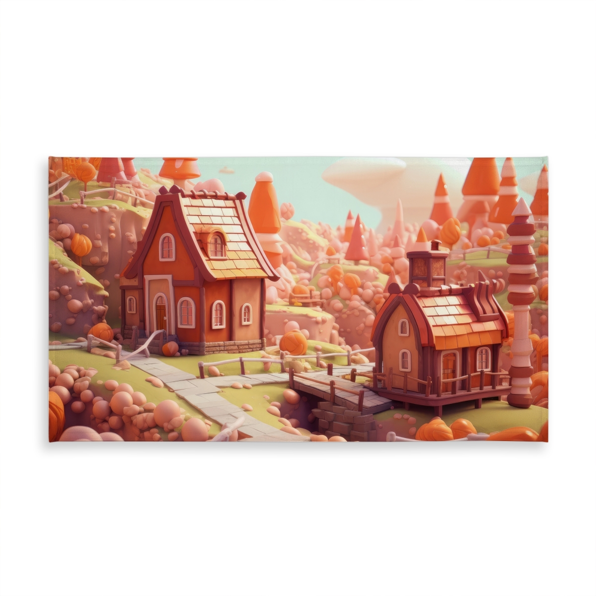 Picture of MWW C1TCLRGE4YL9IK 58 x 102 in. Toy Town Orange Indoor & Outdoor Tablecloth for Home Decor