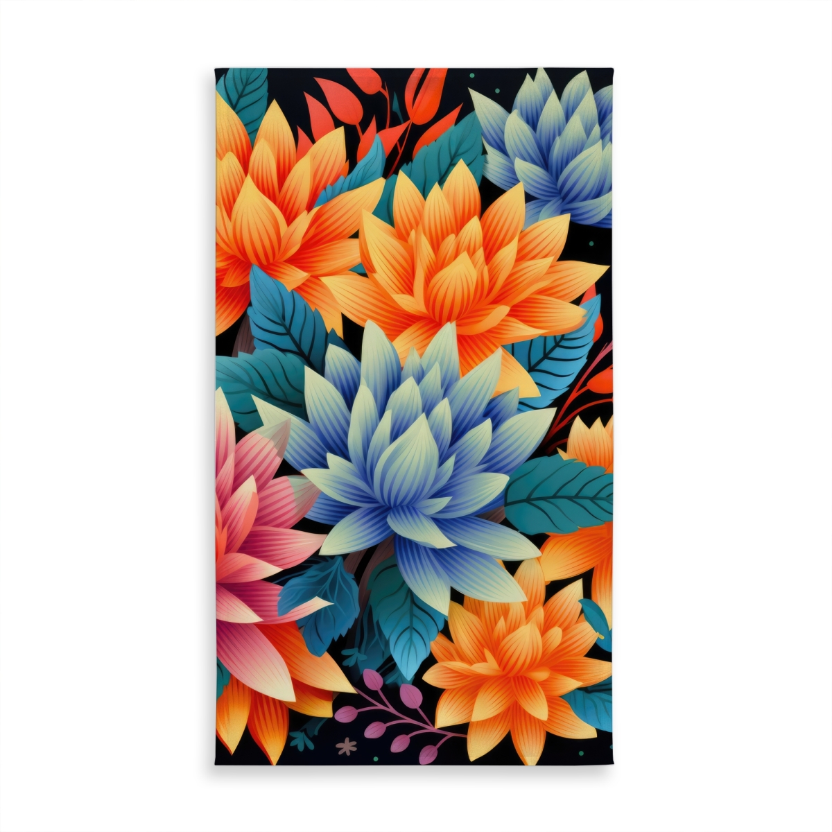 Picture of MWW C1TCLRGE9FFE8H 58 x 102 in. Color Bouquet Turquoise Tablecloth for Indoor & Outdoor Decor