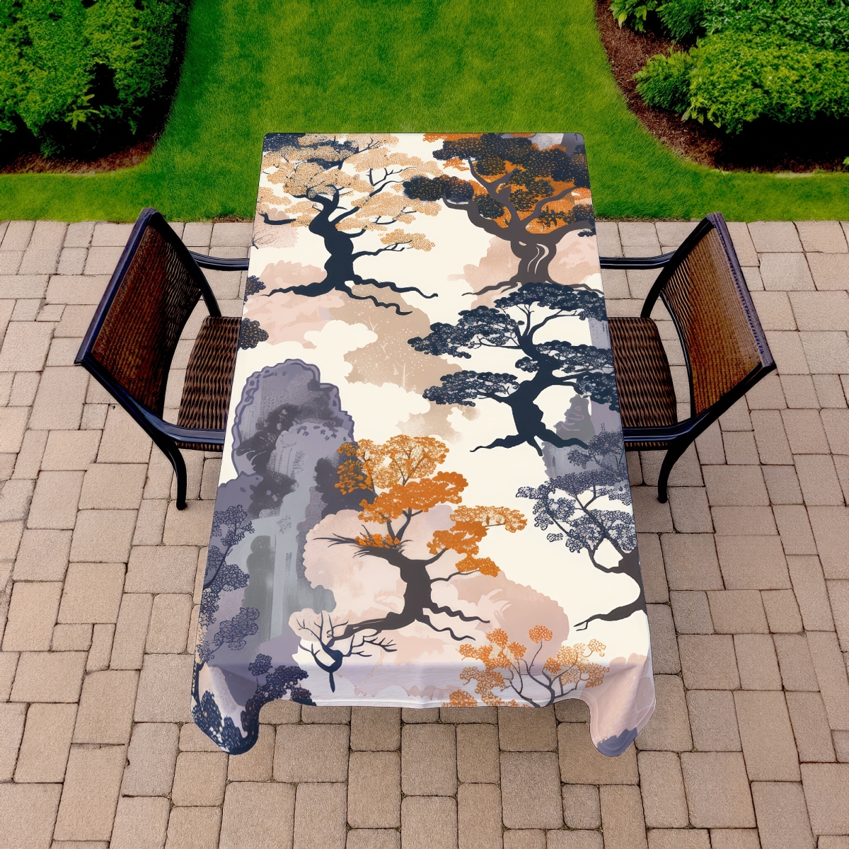 Picture of MWW C1TCLRGEFNJ8IS 58 x 102 in. Voidless White Indoor & Outdoor Tablecloth for Home Decor