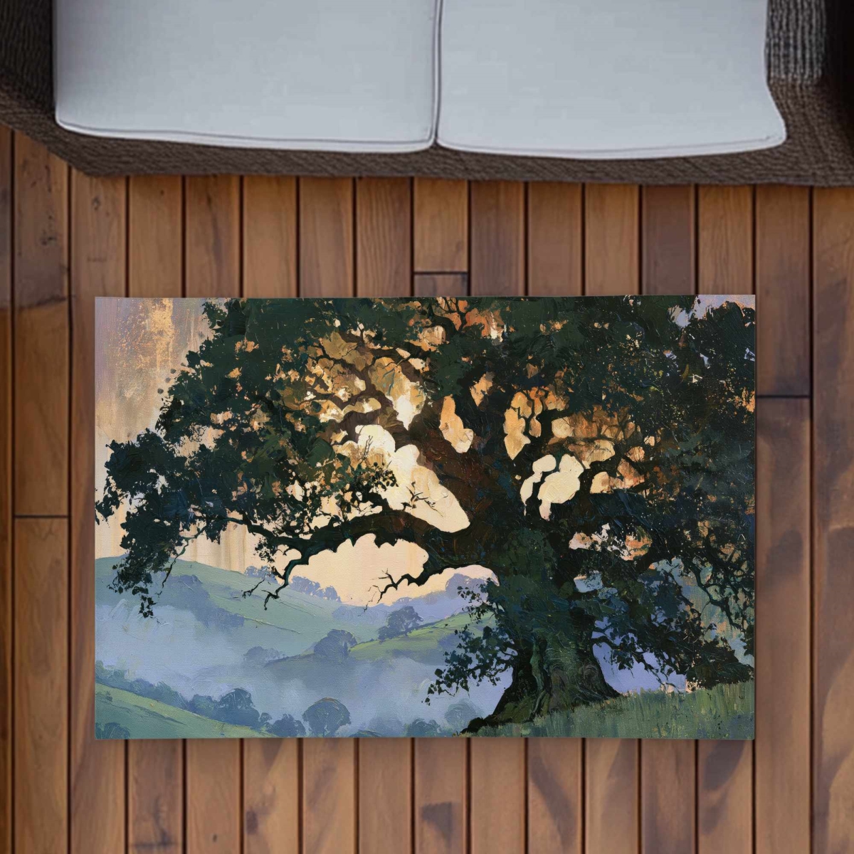 C1ROAR23VHB1LT Whispers of the Oak Outdoor Area Rug for Home Decor - 2 x 3 ft.