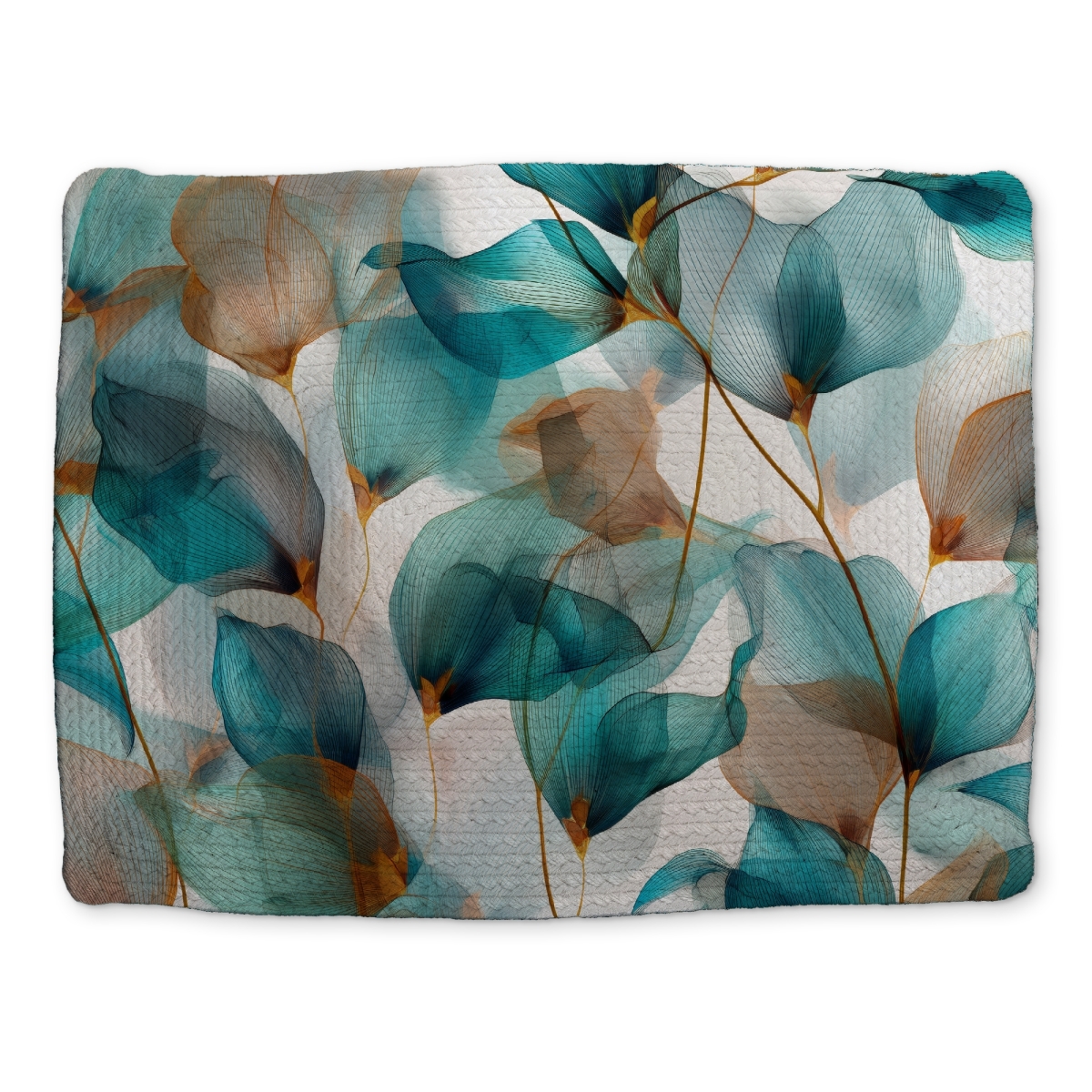Picture of MWW CBPM14186LL5QS 14 x 18 in. Teal & Brown Gold Braided Polyester Placemat for Home Decor