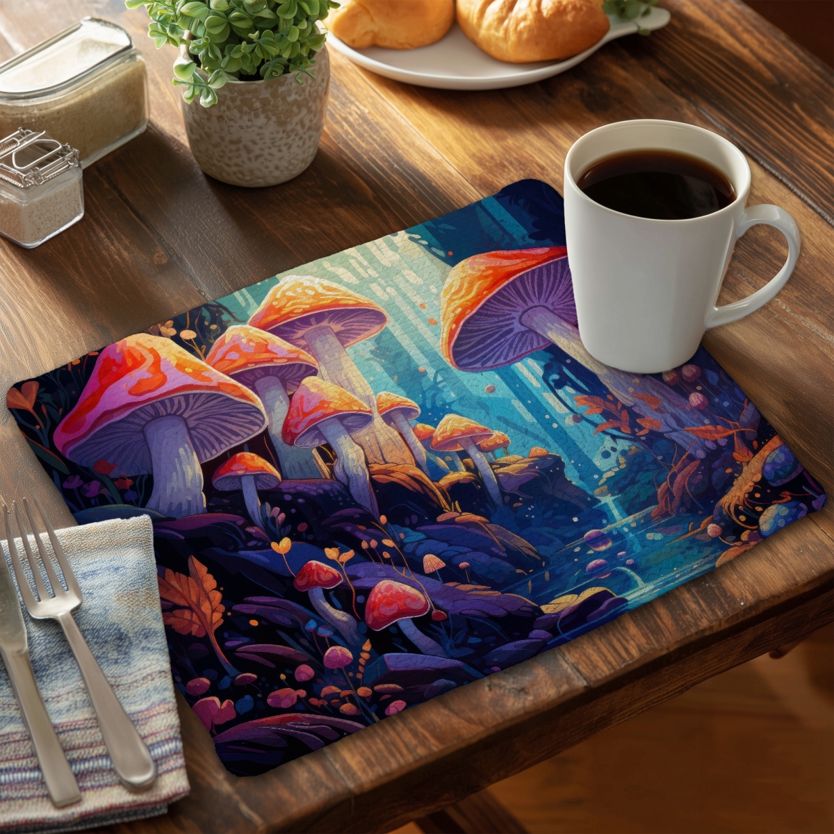 Picture of MWW CBPM1418BKPWF4 14 x 18 in. Take A Look at That - Blue Braided Polyester Placemat