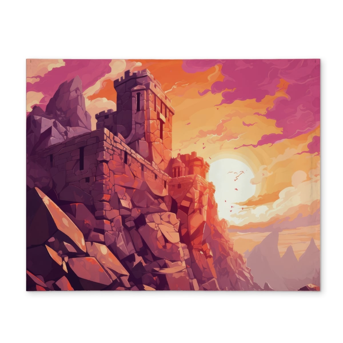 Picture of MWW CPPM1418EZALNH 14 x 18 in. The Setting Rampart - Purple Polyester Placemat for Home Decor