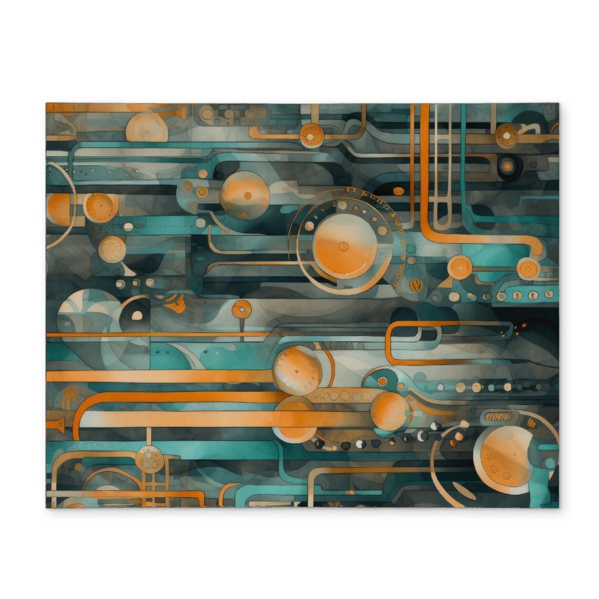Picture of MWW CPPM1418GGMJFR 14 x 18 in. Astrological Machinery - Gold Polyester Placemat for Home Decor