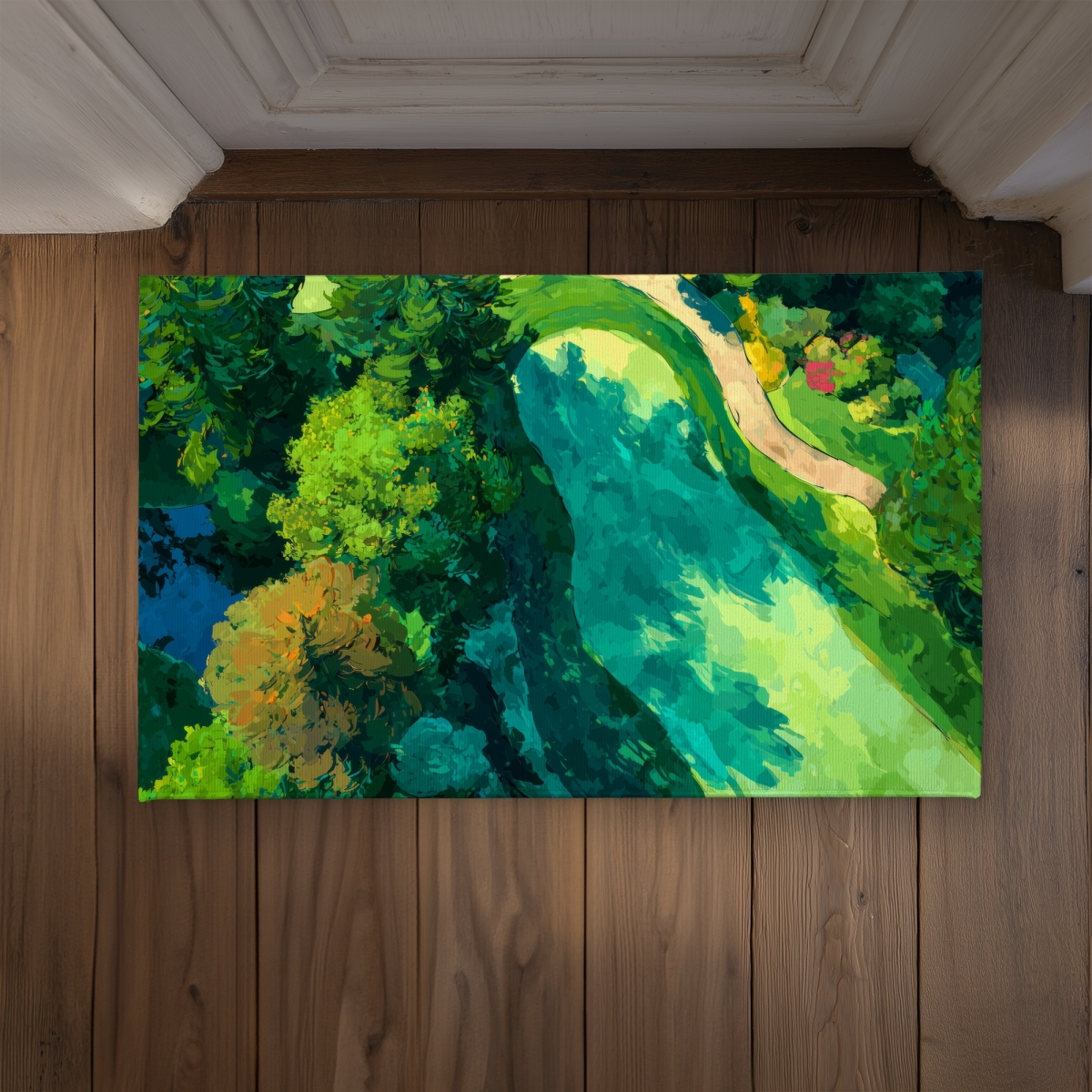 CODM2134IQ46II 21 x 34 in. Peaceful Course - Illustrative Office Door Mat for Home Decor