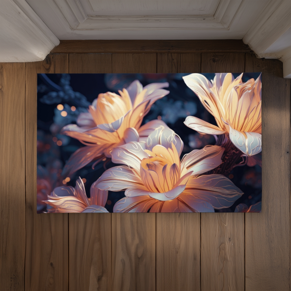 CODM2134UC26S8 21 x 34 in. Pixie Flowers Blue Indoor & Outdoor Door Mat - Home Decor