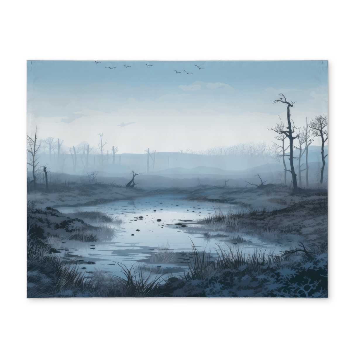 Picture of MWW CPPM14189JAW59 14 x 18 in. Swampy Lands - White Polyester Placemat for Home Decor