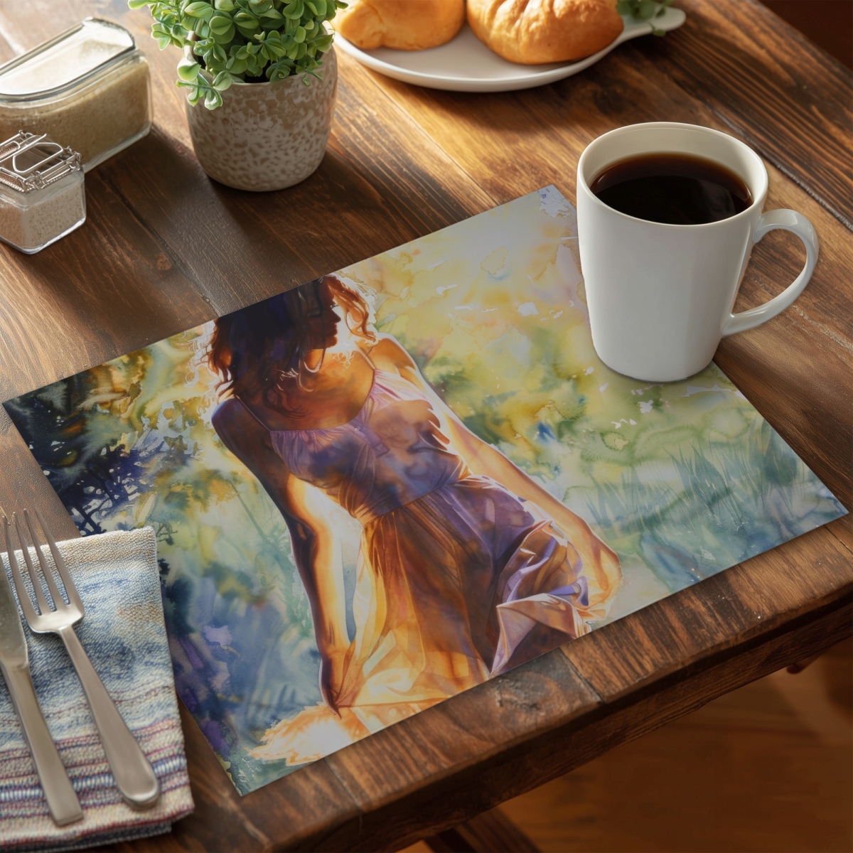 Picture of MWW CPPM1418BDMO63 14 x 18 in. Out of the Water - Orange Polyester Placemat for Home Decor