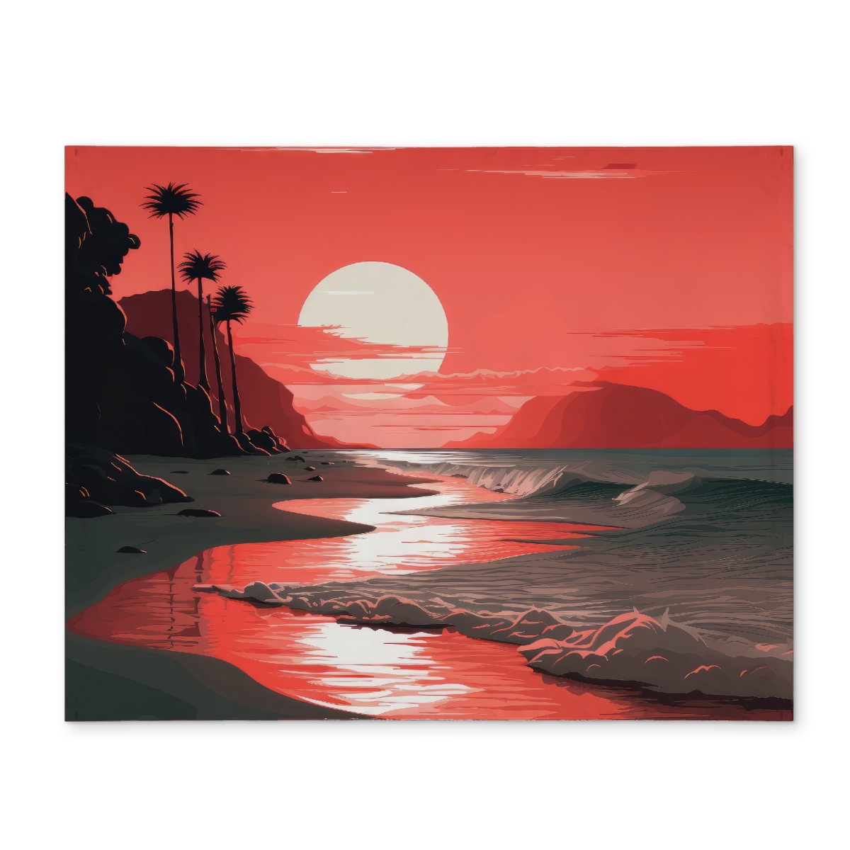Picture of MWW CPPM1418SW83SI 14 x 18 in. Blood Sun Coral Polyester Placemat - Stylish Home Decor