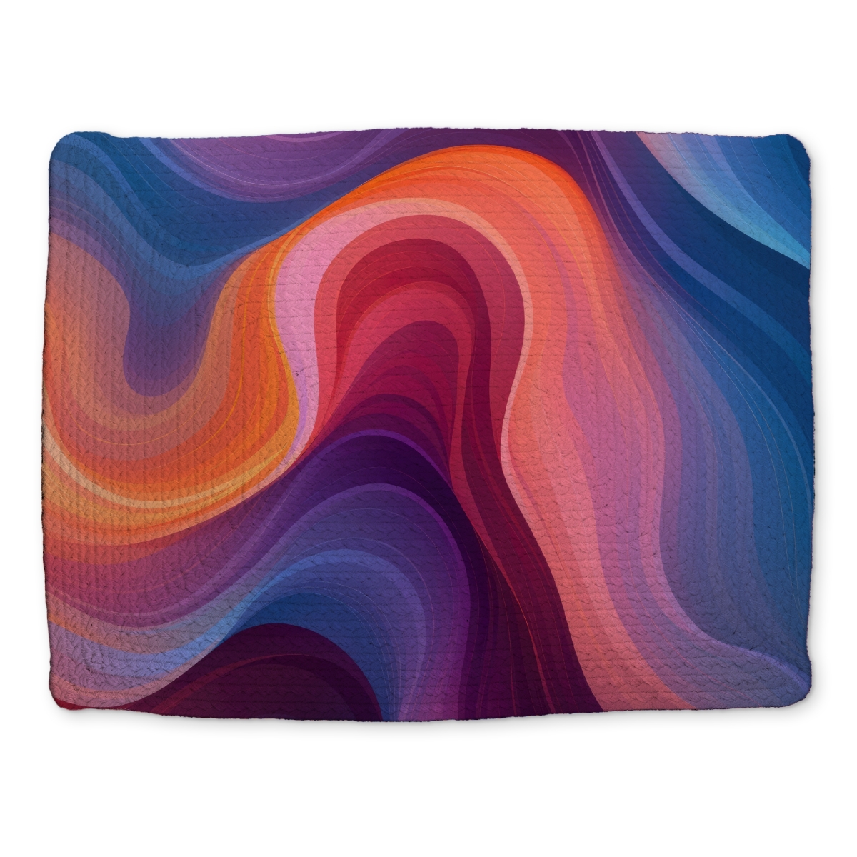Picture of MWW CBPM1418V58WJC 14 x 18 in. Purple Haze - Orange Braided Polyester Placemat for Home Decor