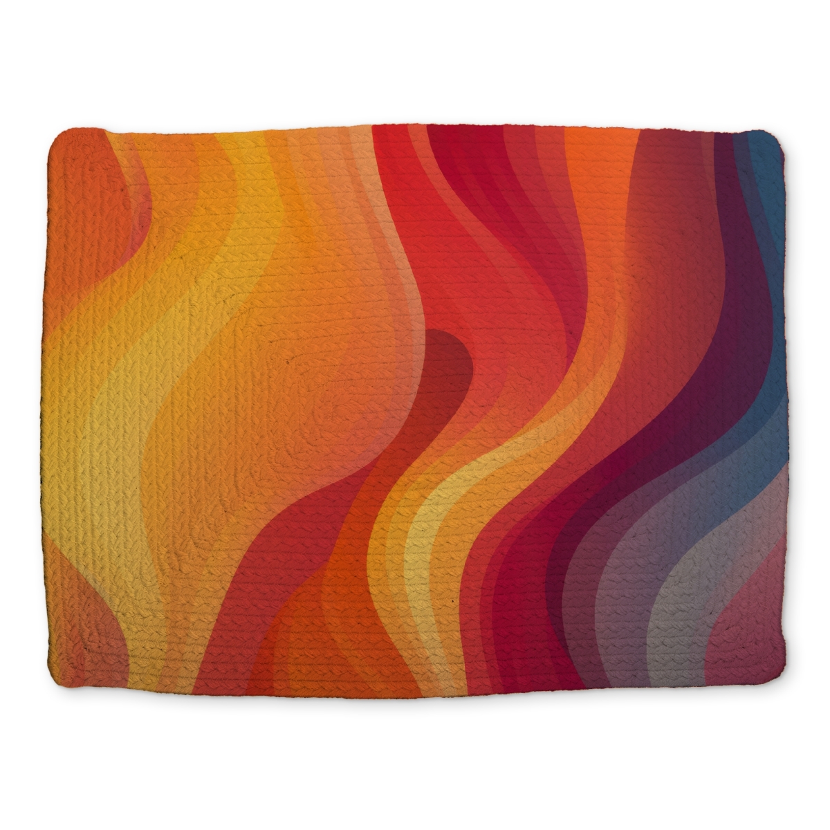 Picture of MWW CBPM1418VGAYLT 14 x 18 in. Sunlit Fog - Orange Braided Polyester Placemat for Home Decor