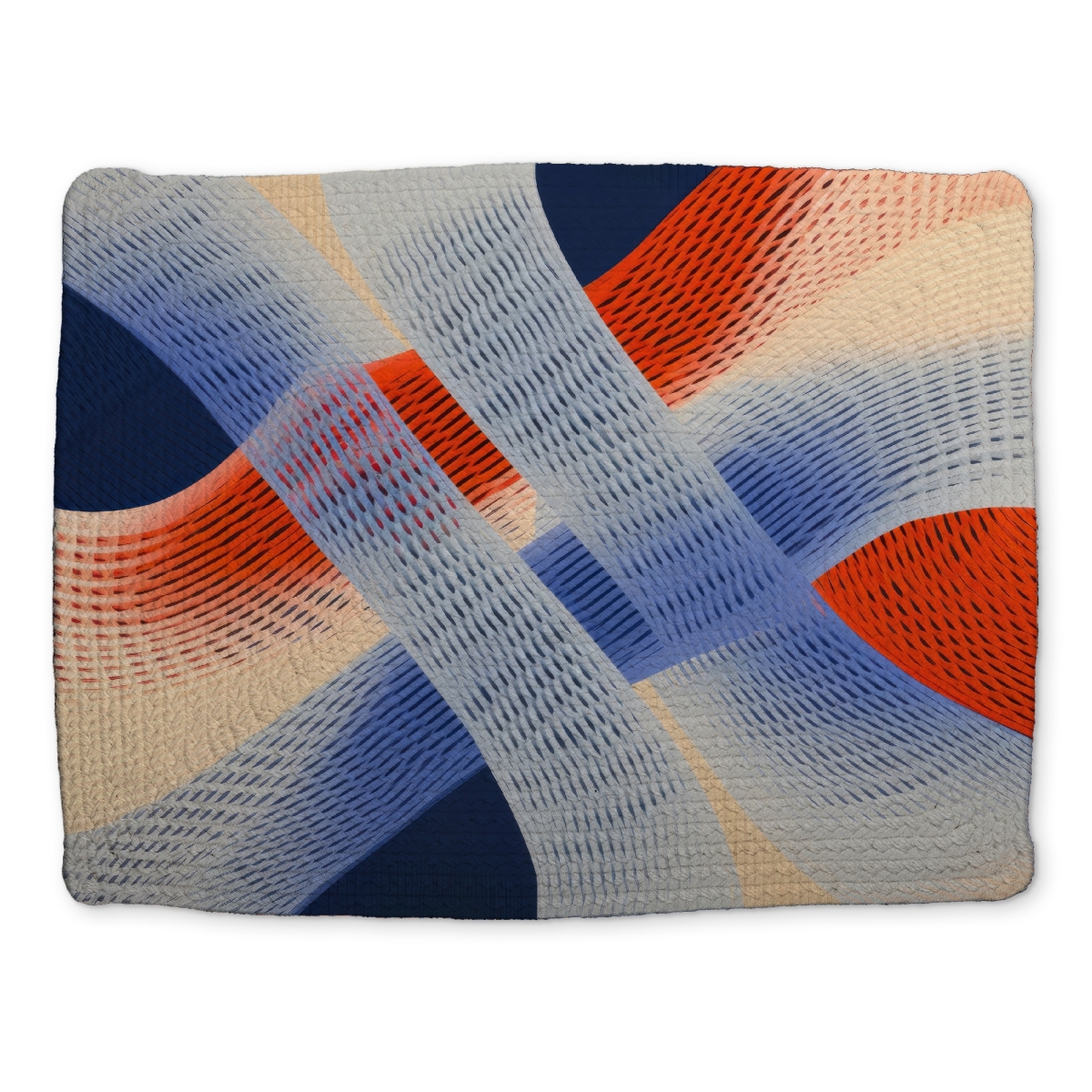 Picture of MWW CBPM1418YLE8DN 14 x 18 in. Abstract Threading Red Braided Polyester Placemat - Home Decor