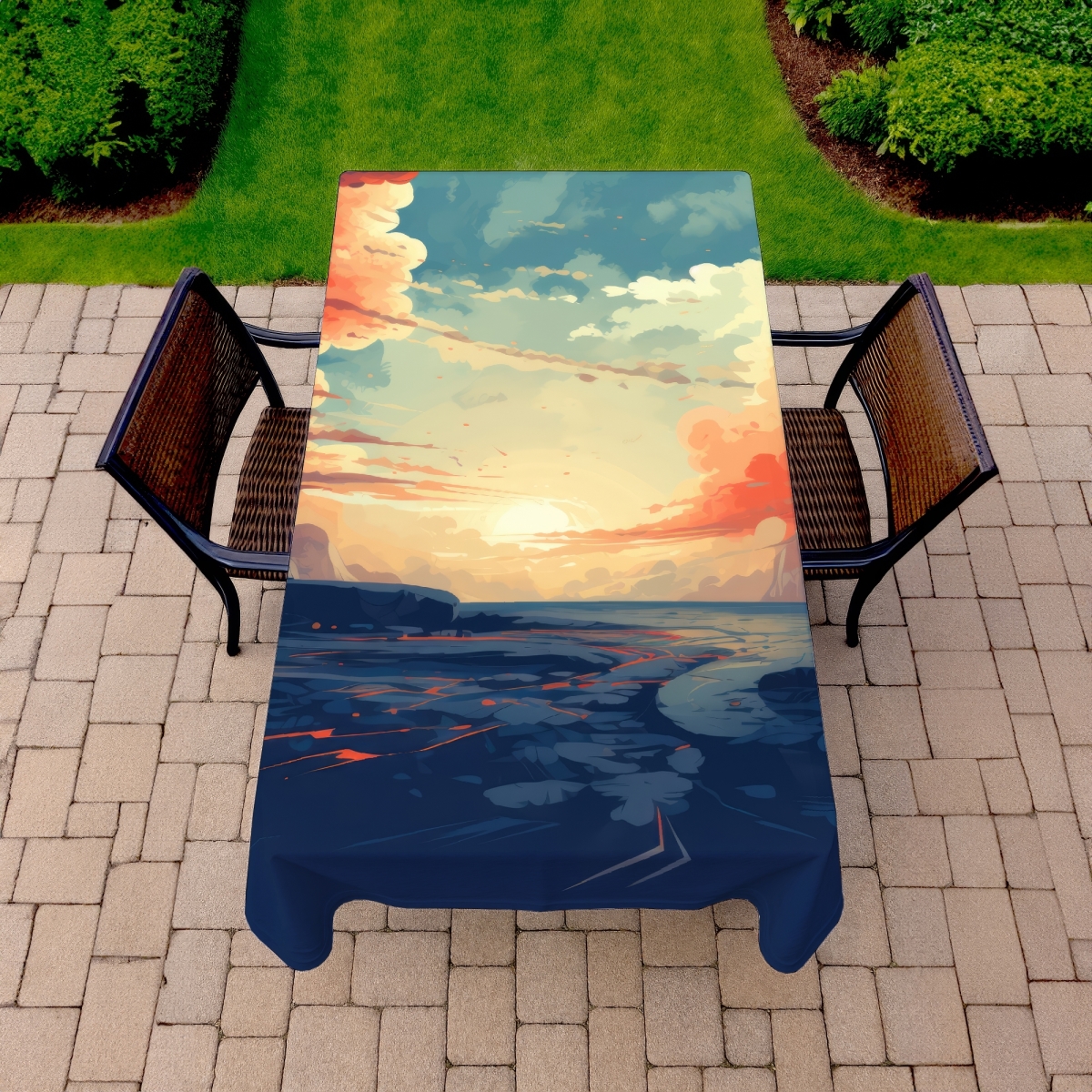 Picture of MWW C1TCLRGEGI7836 58 x 102 in. Finally Light White Indoor & Outdoor Tablecloth for Home Decor
