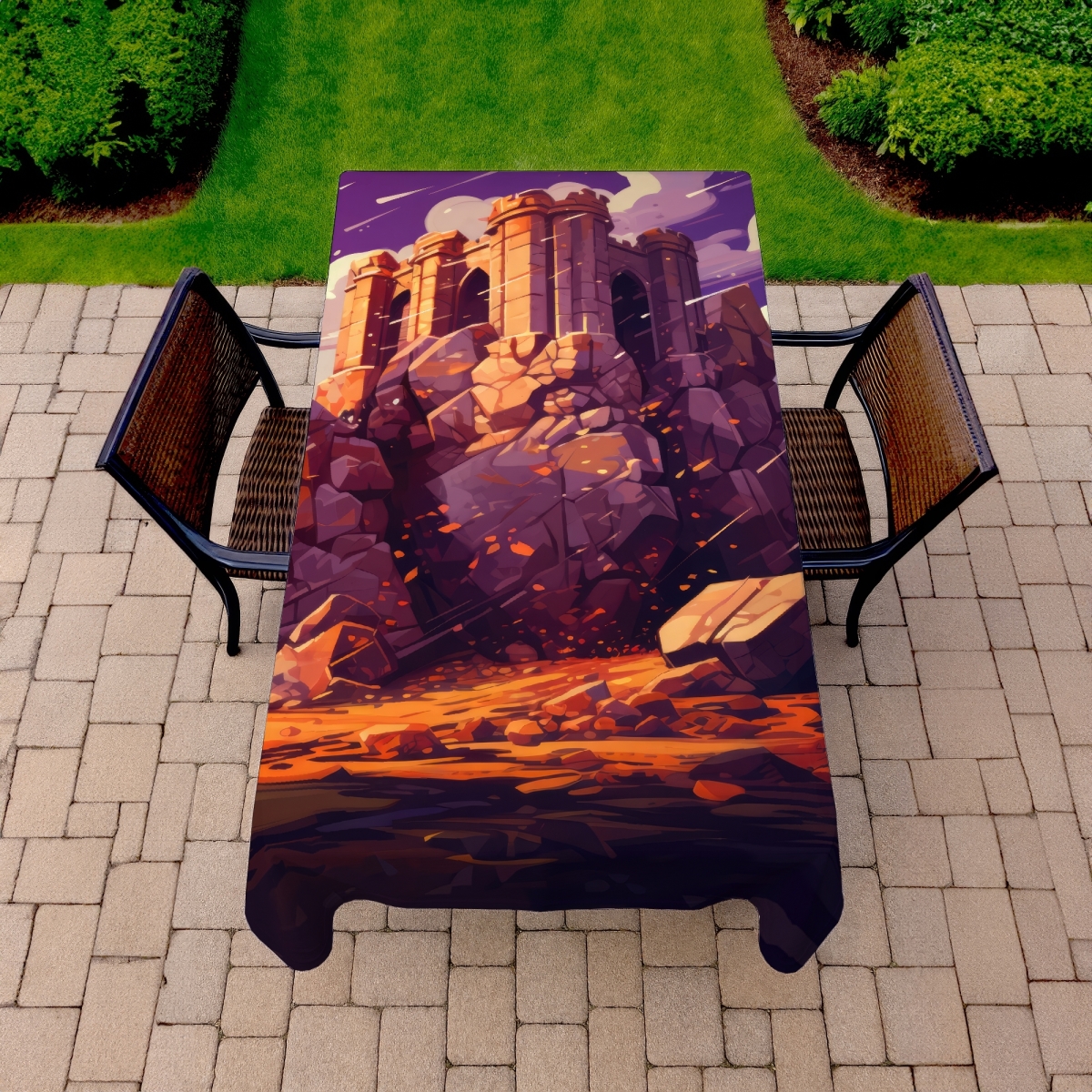 Picture of MWW C1TCLRGEI7NK3K 58 x 102 in. The Last Remains - Purple Indoor & Outdoor Tablecloth - Home Decor