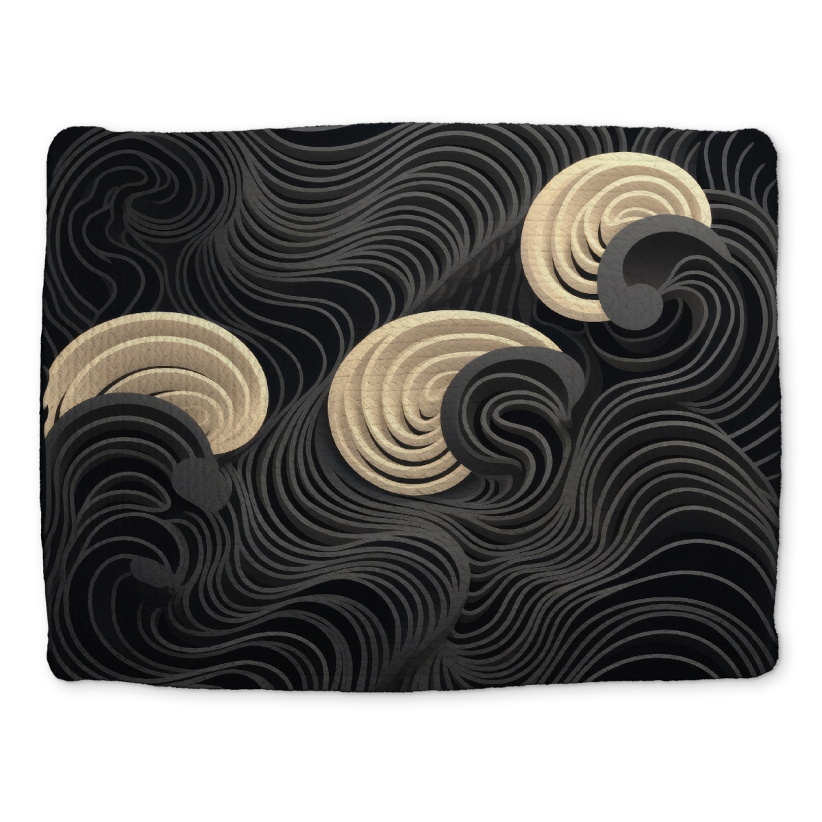 Picture of MWW CBPM1418J1AJAK 14 x 18 in. Layers Black Braided Polyester Placemat for Home Decor