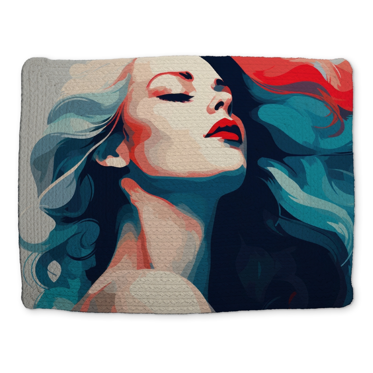 Picture of MWW CBPM1418JEJAMQ 14 x 18 in. Beauty at Its Purest - Blue Braided Polyester Placemat