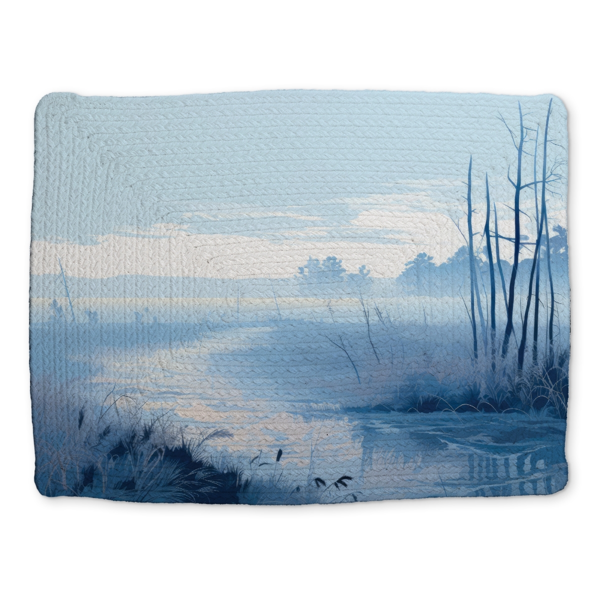Picture of MWW CBPM1418MMAV3J 14 x 18 in. Cold Swamp Black Braided Polyester Placemat - Home Decor