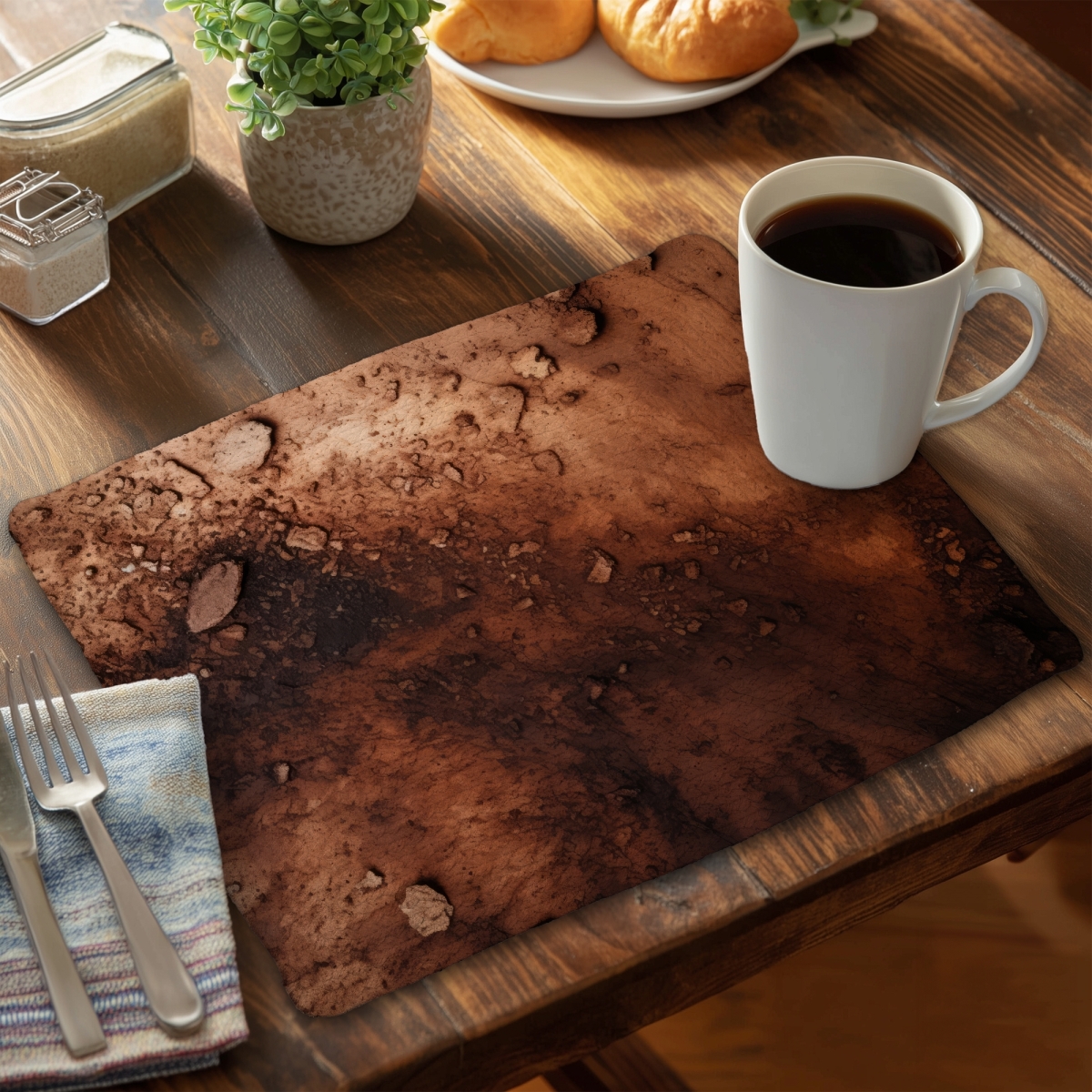 Picture of MWW CBPM1418OOV8VS 14 x 18 in. Digging White Braided Polyester Placemat - Home Decor Accent