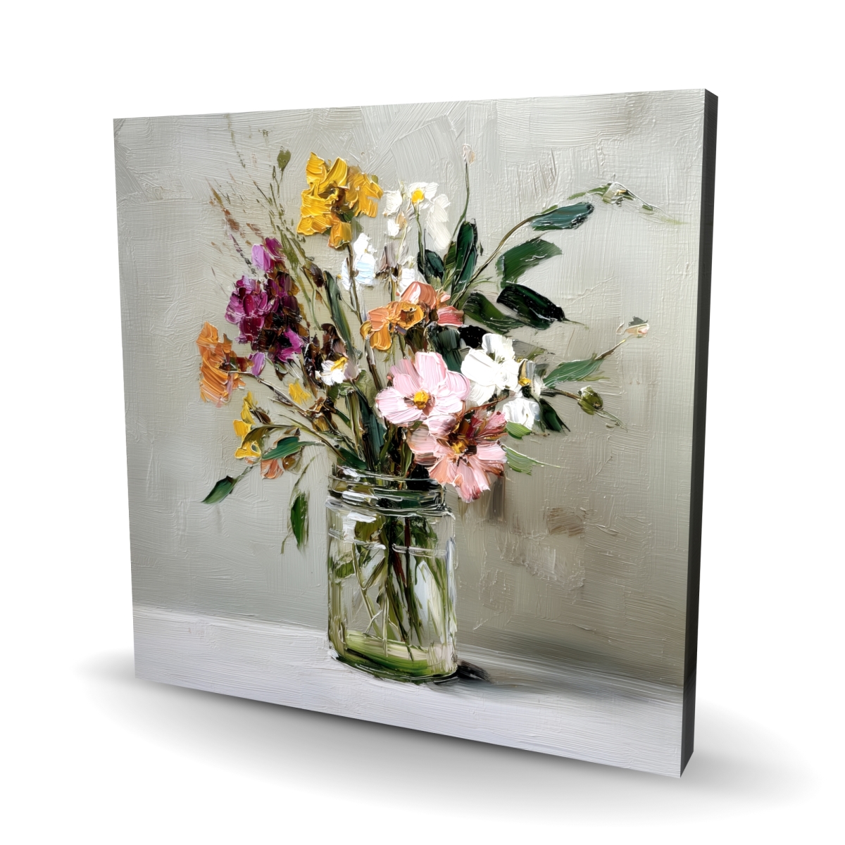 C1RC2424GWTF8Z 24 x 24 in. Still Life - Pink Canvas Wall Art for Elegant Home Decor