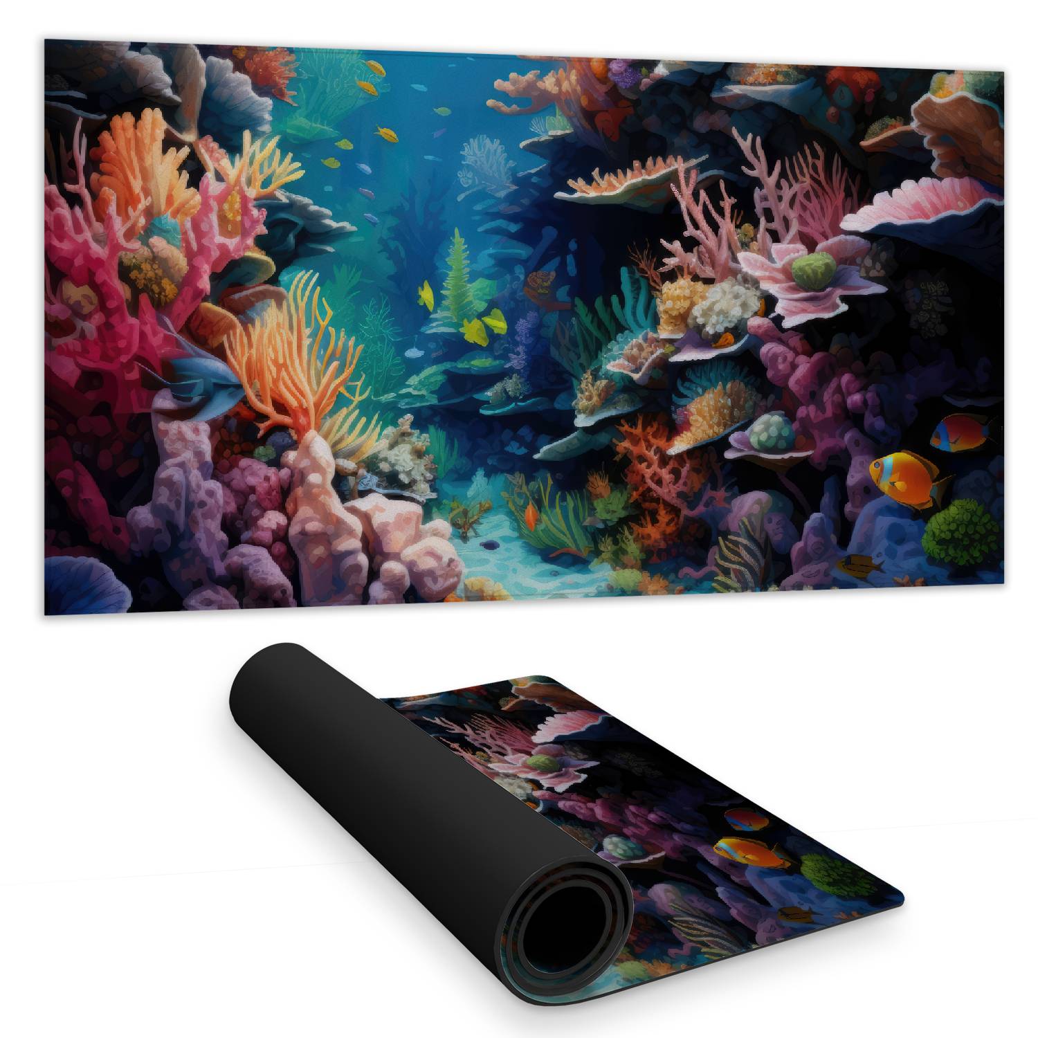 Concius Sales C1DM1531DXZ3RY 16 x 32 in. Coral Desk Mat - Stylish Home Decor Desk Pad for Office