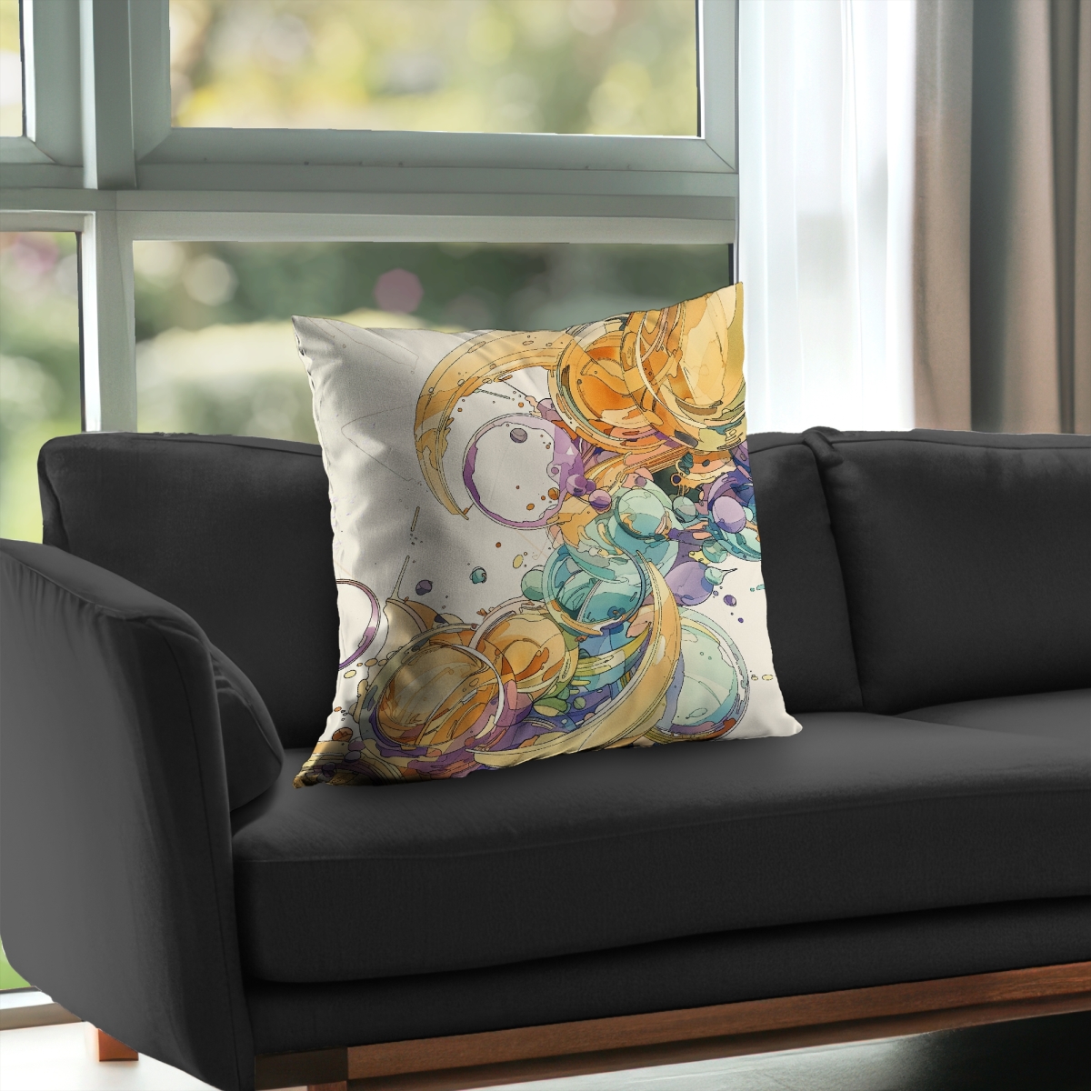 Concius Sales C1PC26262I12OA 26 x 26 in. Plan Poly Twill Throw - Cozy Home Decor Blanket - Insert NOT included