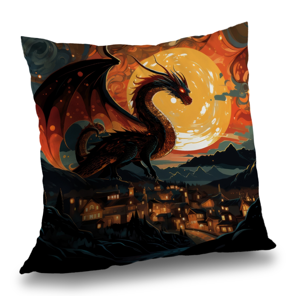 Concius Sales C1PC2020Y4UP4P 20 x 20 in. Imminent Destruction Poly Twill Throw - Stylish Home Decor - Insert NOT included