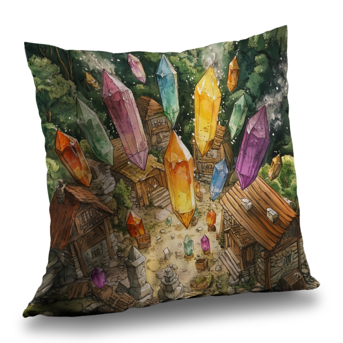 Concius Sales C1PT1818QU292D 18 x 18 in. From above Poly Twill Throw Pillow - Elegant Home Decor - Insert Included