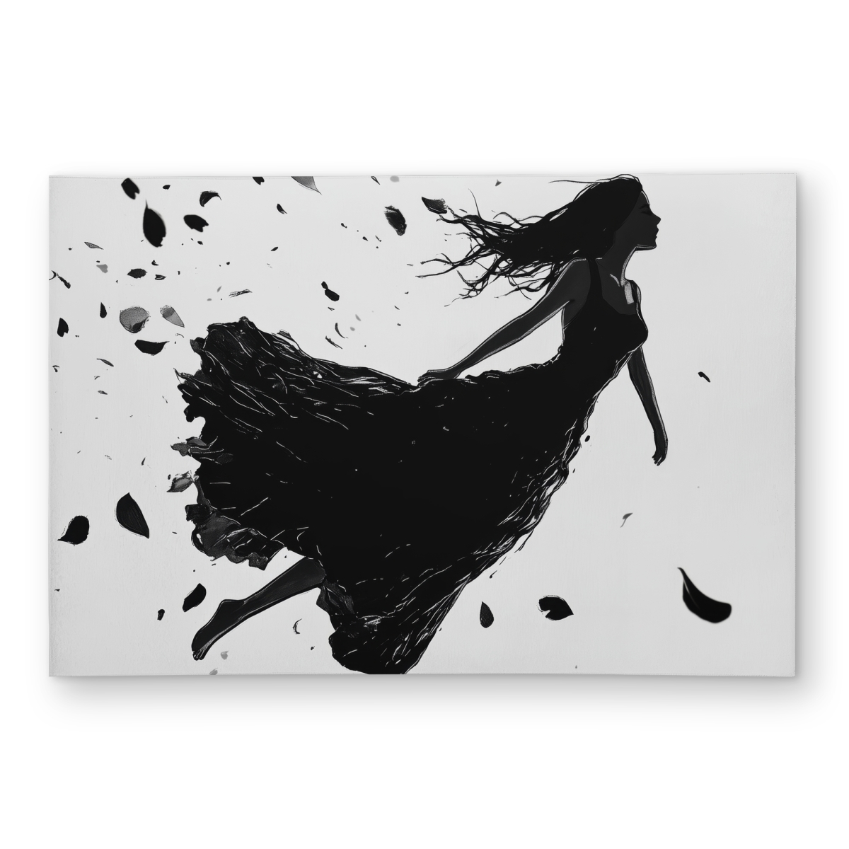 C1ROAR239HWP3A 2 x 3 ft. Floating Black & White Outdoor Rectangle Area Rug for Home Decor