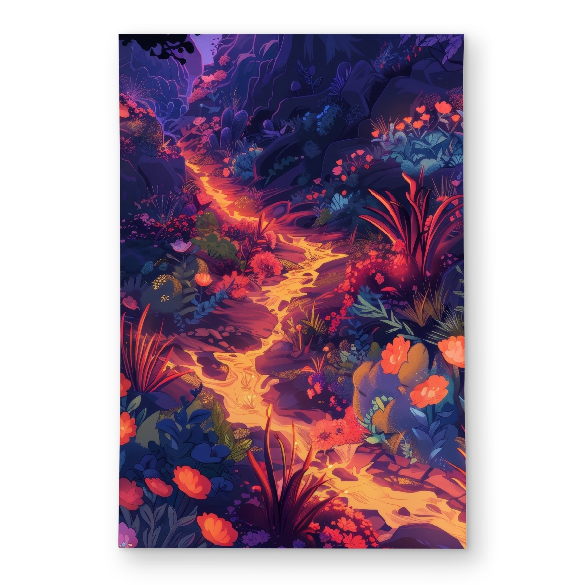 C1ROAR23FS7FCN 2 x 3 ft. Burning Flowers Blue Outdoor Rectangle Area Rug - Home Decor Essential