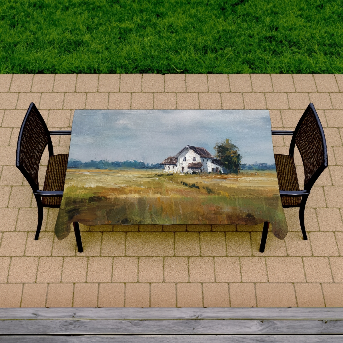 Picture of MWW C1TCLRGECL5HM1 58 x 102 in. Marsh White Indoor & Outdoor Tablecloth for Home Decor