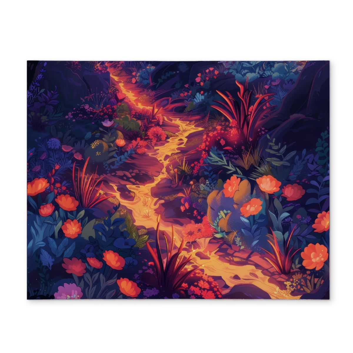 Picture of MWW CPPM1418HL0PJ5 14 x 18 in. Burning Flowers Purple Polyester Placemat for Home Decor