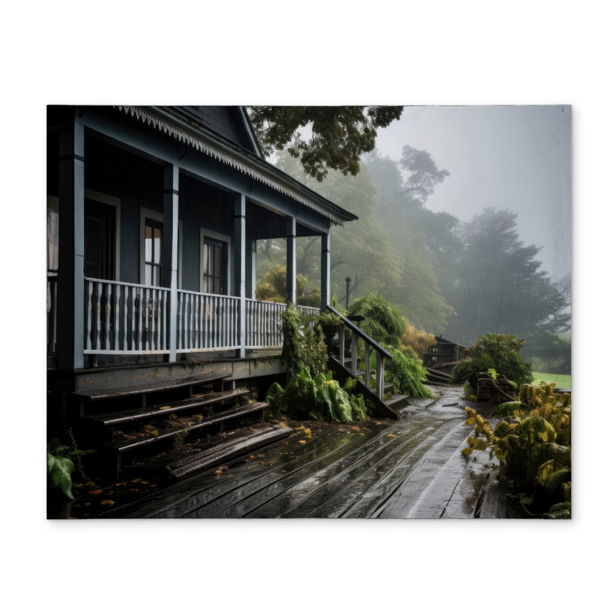 Picture of MWW CPPM1418Y8PAFW 14 x 18 in. Rainy Porch Brown Polyester Placemat for Home Decor - Stylish