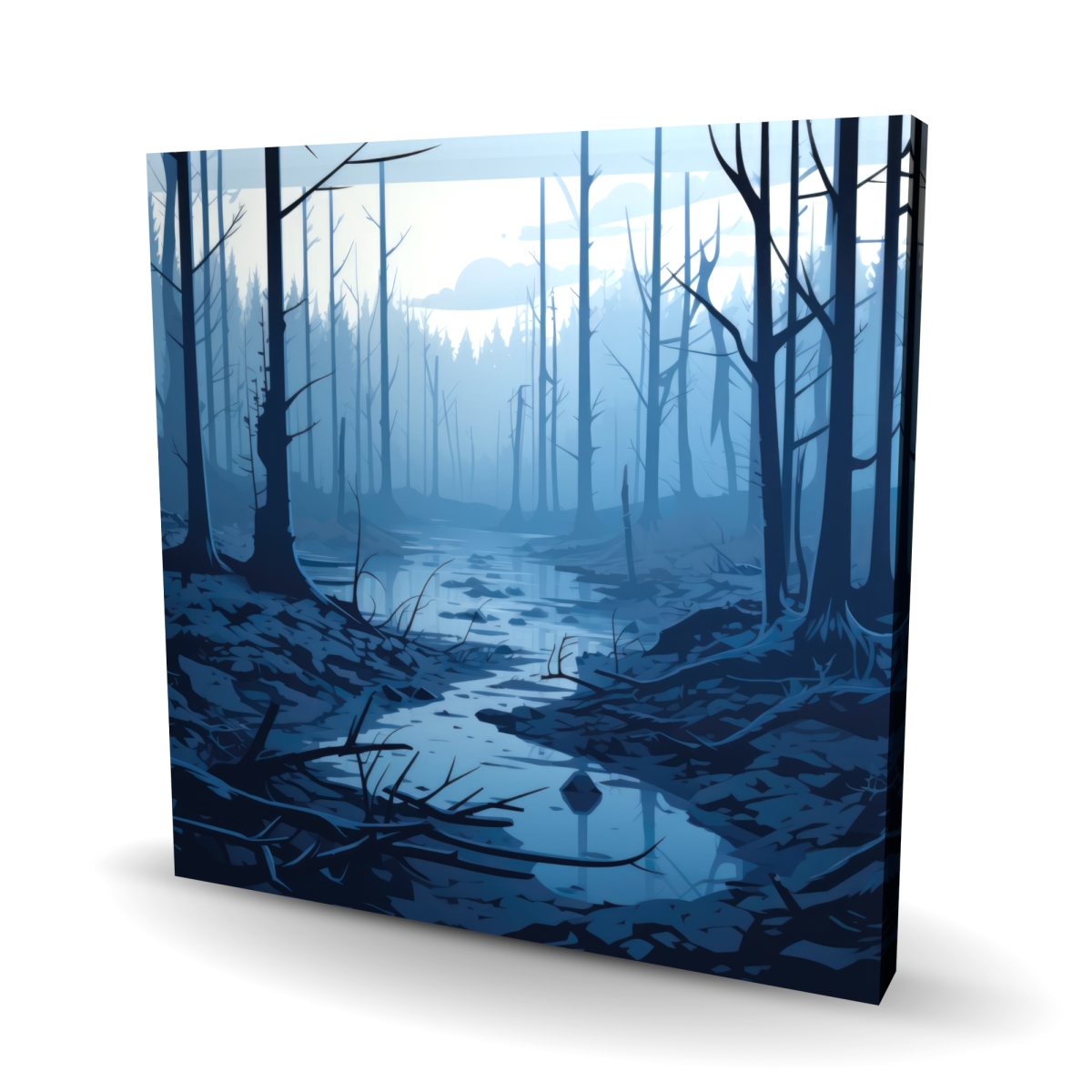 C1RC24246E304E 24 x 24 in. Dead Lands - Black Canvas Wall Art for Home Decor