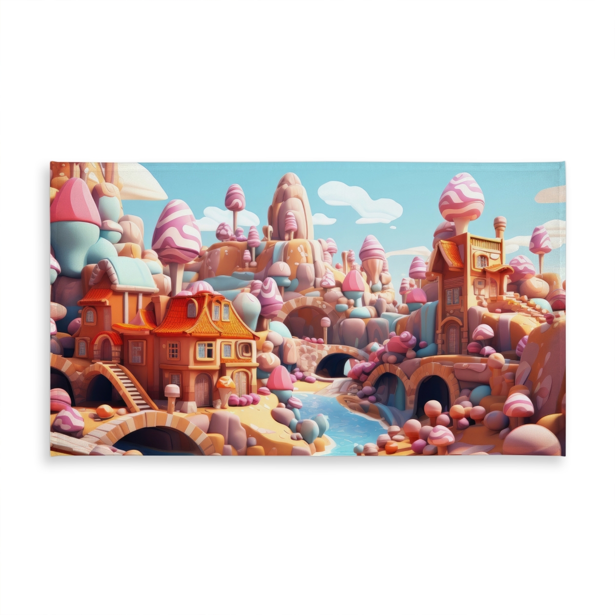 Picture of MWW C1TCLRGEQ481HV 58 x 102 in. Sweet Kingdom Pink Indoor & Outdoor Tablecloth for Home Decor