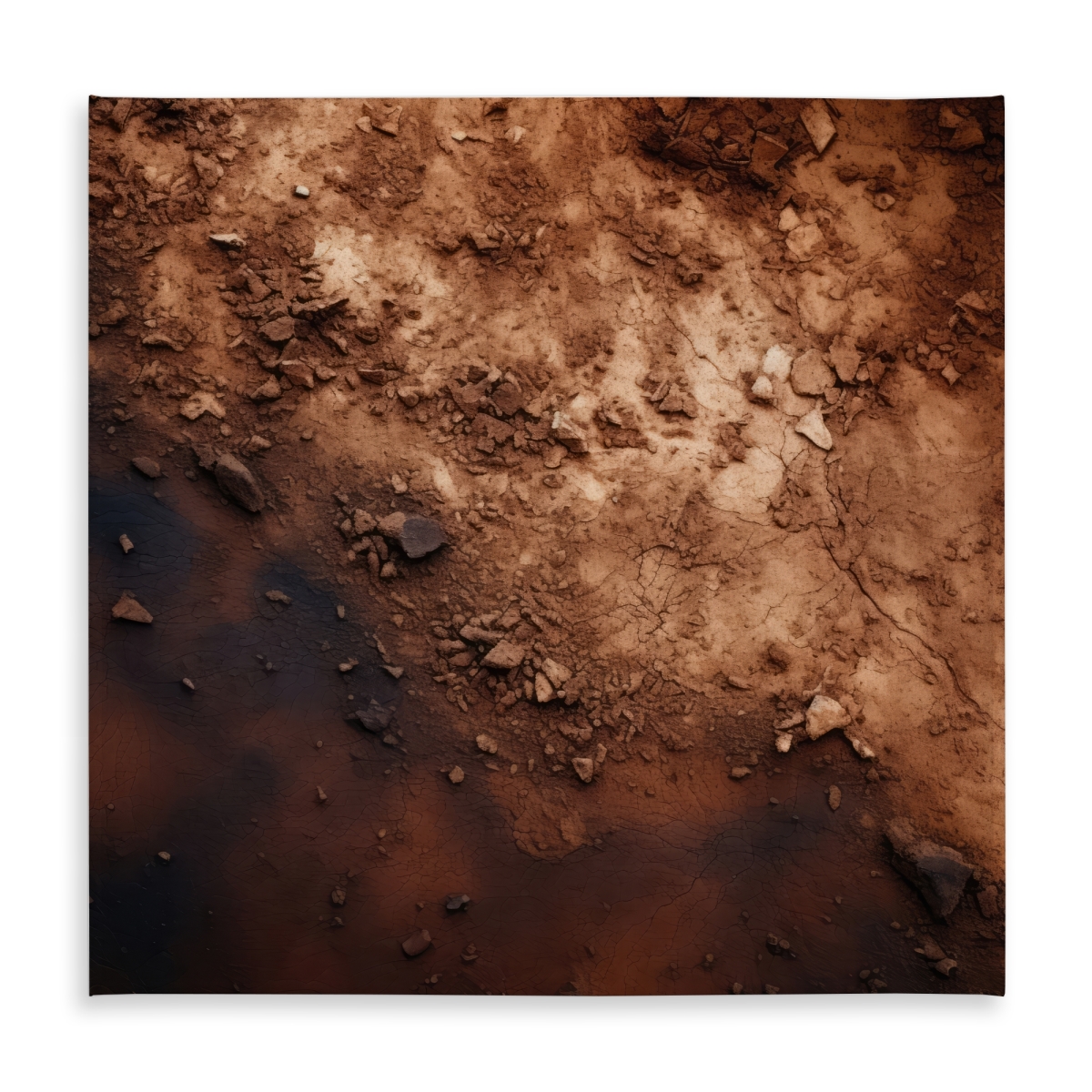 Picture of MWW C1TC58587KJT6Y 58 x 58 in. The Dark Patch - Brown Indoor & Outdoor Tablecloth for Home Decor