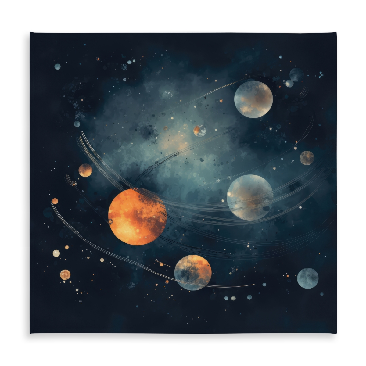 Picture of MWW C1TC5858C2YP0X 58 x 58 in. Deep Exploration Gray Indoor & Outdoor Tablecloth - Home Decor