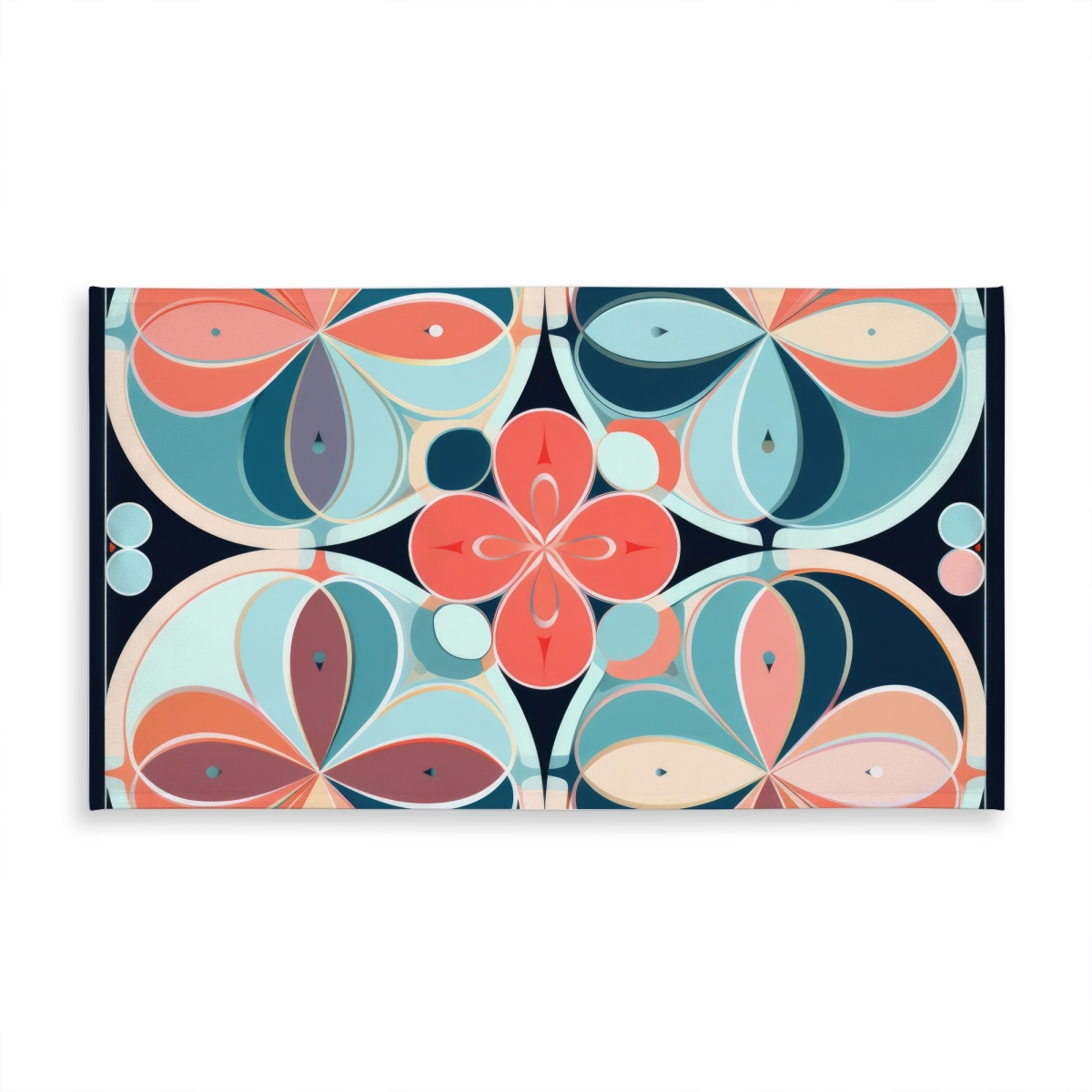 Picture of MWW C1TCLRGEYRTPHF 58 x 102 in. Pastel Mandala Turquoise Tablecloth for Indoor & Outdoor Decor