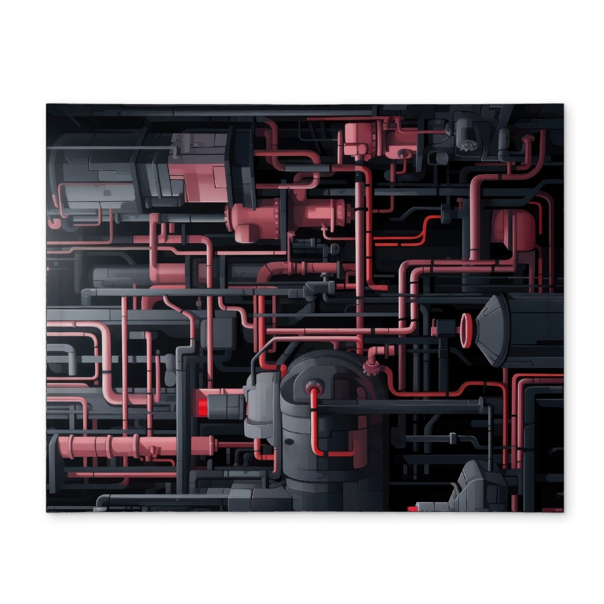 Picture of MWW CPPM1418R8M0VB 14 x 18 in. Dark Pipes - Black Polyester Placemat for Home Decor