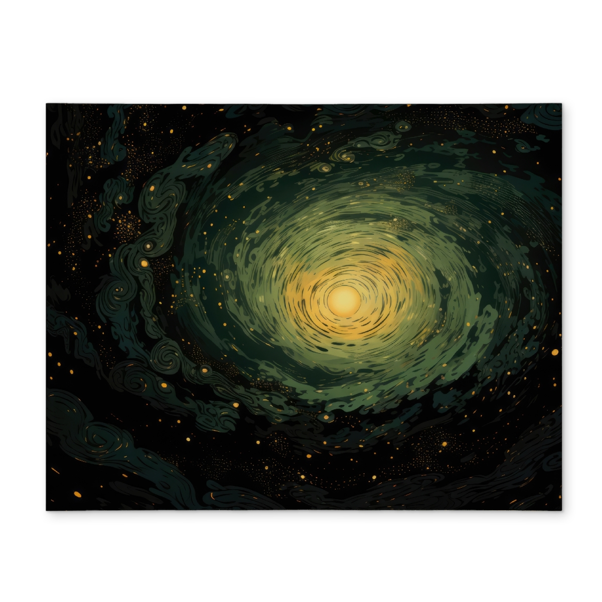 Picture of MWW CPPM1418SCWI4F 14 x 18 in. Swirling Gases Green Polyester Placemat for Home Decor