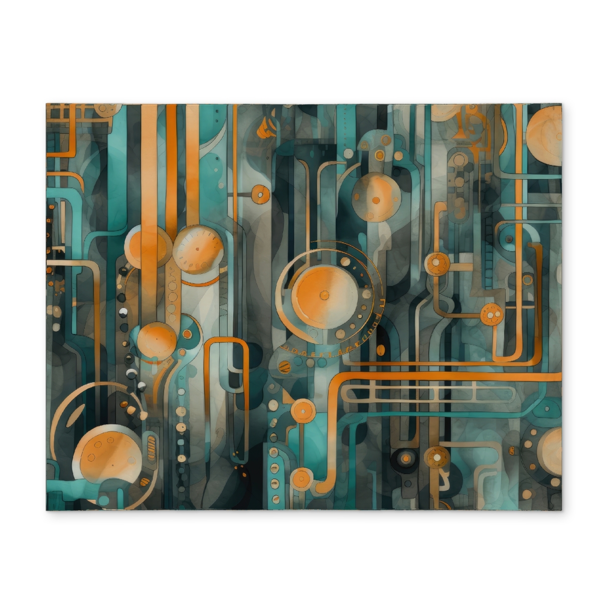 Picture of MWW CPPM1418TSTB08 14 x 18 in. Astrological Machinery Gold Polyester Placemat - Home Decor