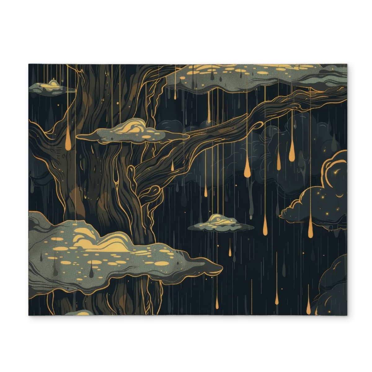 Picture of MWW CPPM141881ZS87 14 x 18 in. Goopy Yellow Polyester Placemat for Stylish Home Decor
