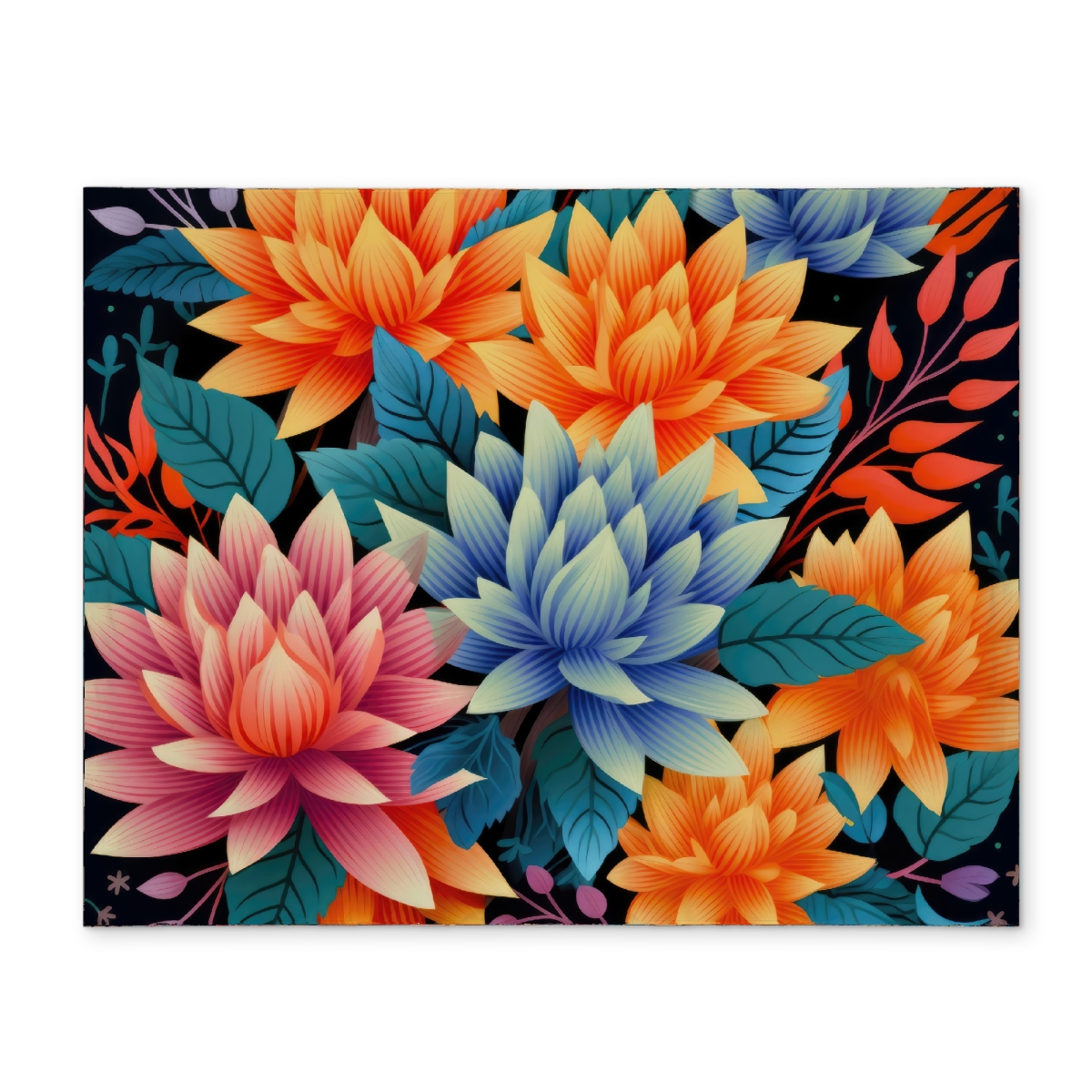 Picture of MWW CPPM14188DGAEI 14 x 18 in. Color Bouquet Turquoise Polyester Placemat - Home Decor