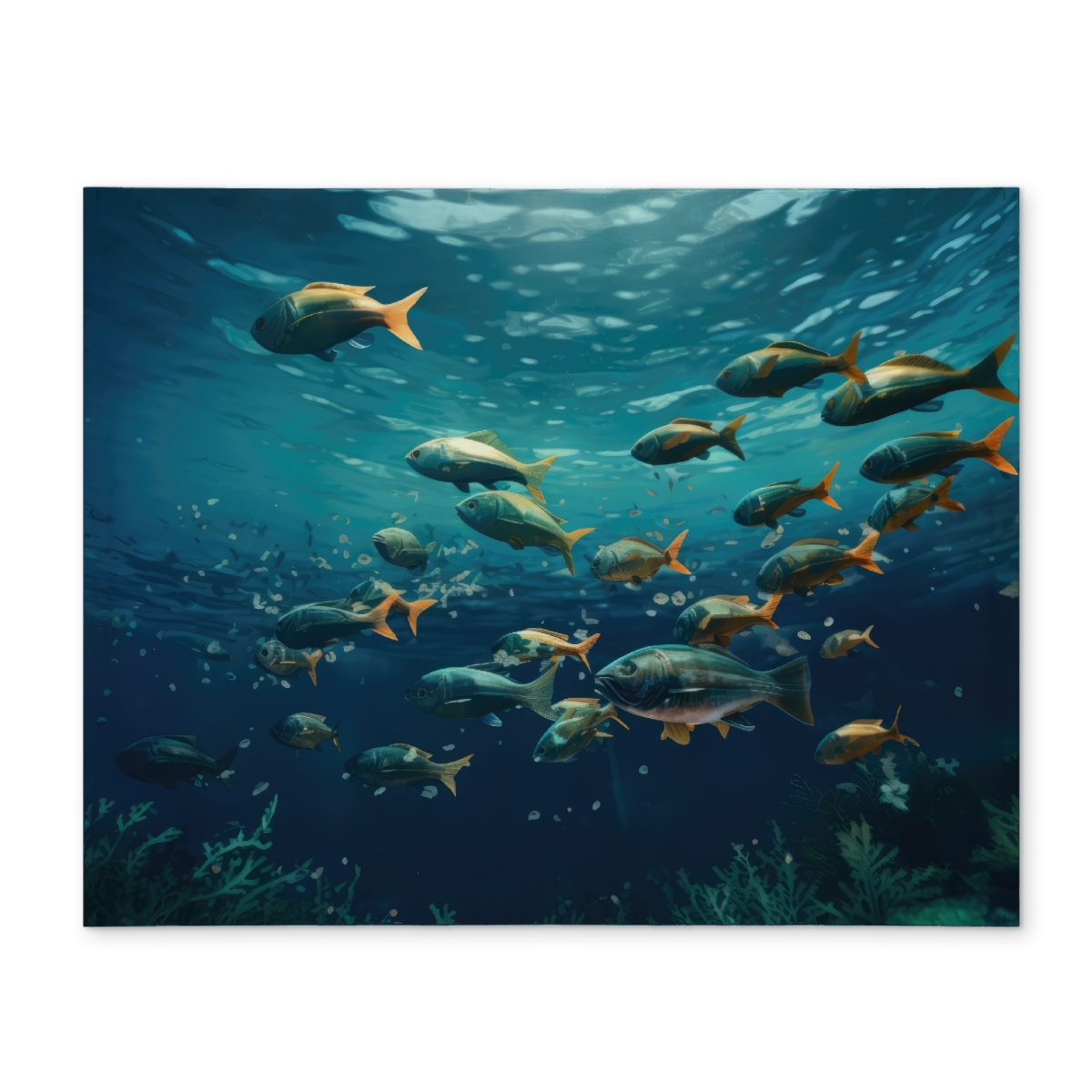 Picture of MWW CPPM1418BEE2ST 14 x 18 in. Shallow Swim - Turquoise Polyester Placemat for Home Decor